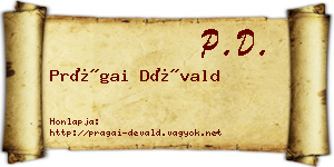 Prágai Dévald névjegykártya